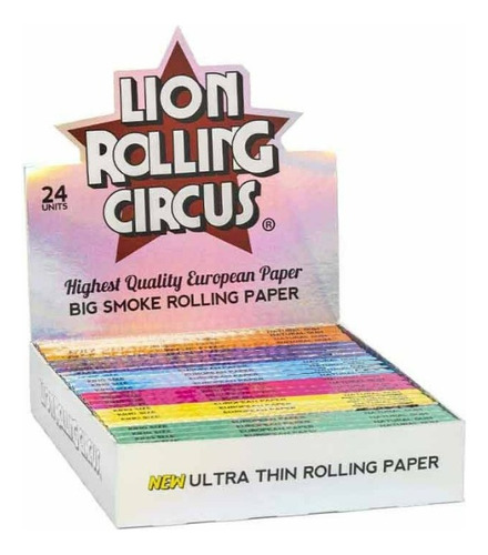 Display Papel Silver King Size X24 Lion Rolling Circus 
