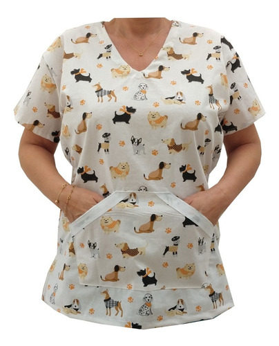 Scrub Cirúrgico Veterinário - Modelo Exclusivo - Só A Camisa