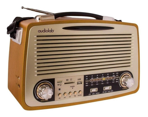 Radio Retro Bluetooth 01 Audiolab Color Marrón