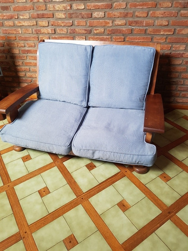 Sillón Doble De Algarrobo- Almohadones Y Fundas. 