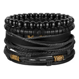 Jstyle 4 Piezas Pulsera De Cuero Trenzado Para Mujeres Y Hom