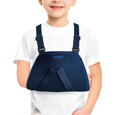 Medway | Cabestrillo Infantil Tipo Canguro | Soporte para Brazo y Hombro | Inmovilizador Ortopédico Ajustable para Niños | Rehabilitación y Lesiones | Color Negro | Talla Grande | Meses sin interés