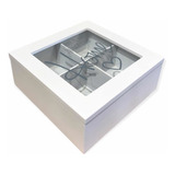 Caja De Te Madera 4 Divisiones Blanca Tienda Mama Al Mando