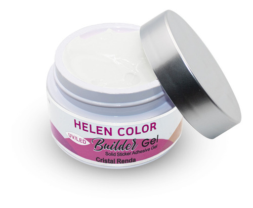 Gel Sólido Led Uv Unha Helen Color Builder Cristal Renda 15g