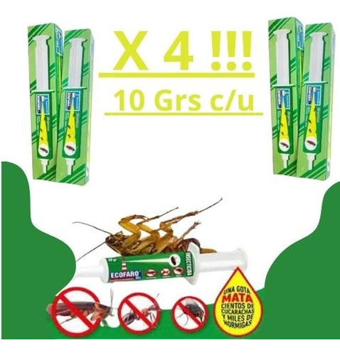 4 Gel Mata Cucarachas Ecofaro - g a $1675