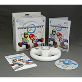 Wii Mario Kart Box Set Volante + Juego Inmaculado! 