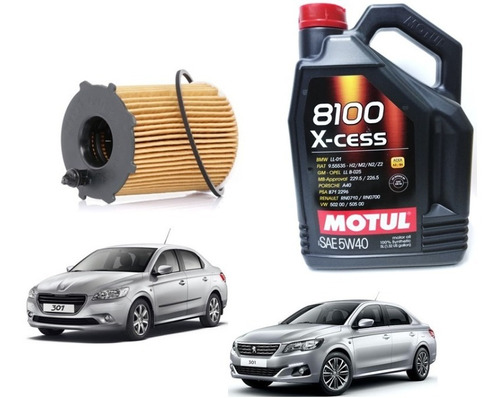 Kit Cambio De Aceite Peugeot 301 Hdi 1.6l 2018 Motul Filtro