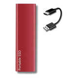 Disco Duro 1000 Gb Ssd Tipo C Usb Estado Solido 1 Tb Rojo