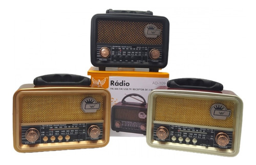 Rádio Retrô Altomex Ad-109 Cor Bege