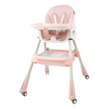 D Bebé Silla Eat And Rock Mecedora Con Llantas Rosa