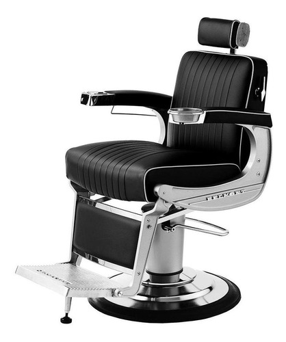 Sillón De Corte Peluquero Barbería Soporta 200kg, Apollo Color Negro Forma De La Base Circulo