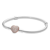 Brazalete Con Broche Brillante Cubierto En Color Rosa Sn/kit