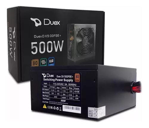Fonte Duex 500fse++ 500w 80+ Bronze Full Modular Dx500fse++ 