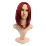 Cabello Liso Corto Bob Rojo Natural