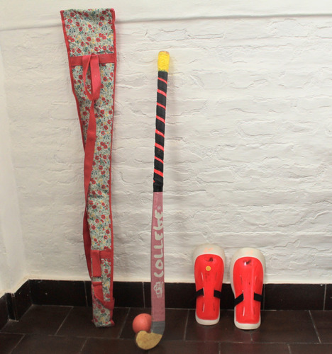 Equipo De Hockey Malik, Rosa. Palo Funda, Bocha Y Canilleras