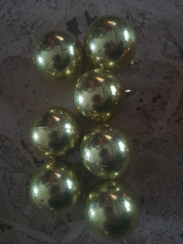 Navidad. Bolitas , Esferas, Bolas De 5cm. Pack7u.doradas 