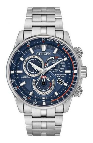 Reloj Citizen Promaster Acero Cb5880-54l Crono Alarm M Color Del Fondo Azul