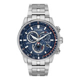 Reloj Citizen Promaster Acero Cb5880-54l Crono Alarm M Color Del Fondo Azul