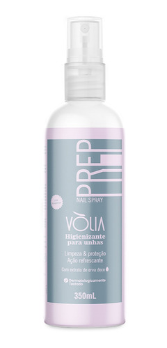 Prep Nail Spray Higienizante Proteção Para Unhas 350ml Vòlia