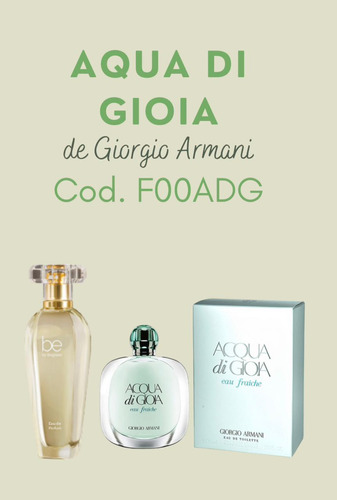 Perfume Alternativo Aqua Di Gio - Biogreen 