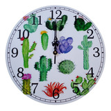 Reloj De Pared 29cm Cactus