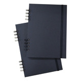 Cuaderno Negro Ecológico A4 (21x30) Anillado 180 H - Pack X2