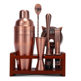 Set De Coctelería Premium De Cobre 700 Ml 10 Piezas