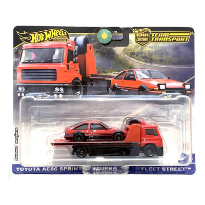Hot Wheels Team Transport Toyota Sprinter Trueno & Fleet St Rojo