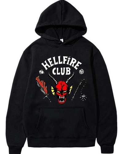 Sudadera Stranger Things Temporada 4 Hellfire Club Capucha