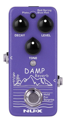 Pedal De Efecto Nux Nrv-3 Damp Reverb De Guitarra Electrica Color Morado