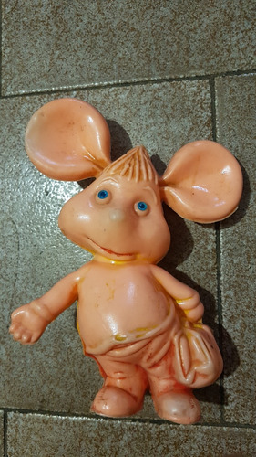 Topo Gigio Plástico Inflado 20 Cm Antiguo