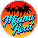 Adesivo Externo - Miami Heat - 10cm X 10cm - Redondo