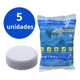 Kit 5 Tablete De Cloro Pastilha Orgânica 200g Astralpool 1kg