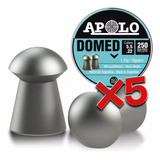 Balines Apolo Domed X250 5.5 Mm - 18 Gr Combo X5 