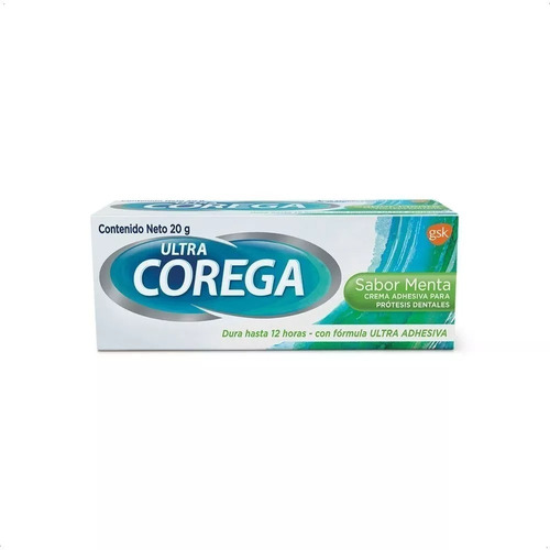 Corega Ultra X 20 Grs Sabor Menta Con Formula Ultra Adhesiva