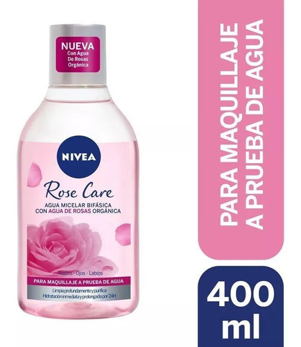 Rose Care Agua Micelar Bifásica Rostro Ojos Labios 400ml