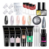 Kit Uñas De Polygel Acrílico 5 Pzas Poligel Construcción