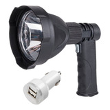 Pistola Reflector Led 1500 L Recargable + Adaptador Usb Auto