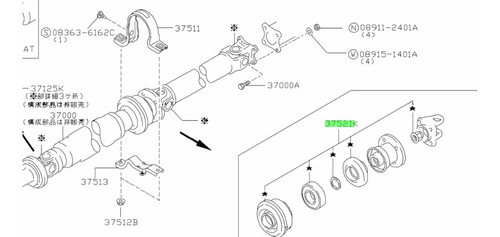 Chumacera Soporte Puente Cardan Pathfinder R-50 95/03-xterra Foto 3