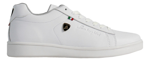 Tenis Urbano Hombre Lamborghini 7828 Simipiel Blanco