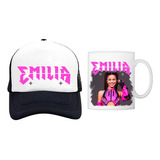 Gorra Emilia Mernes Y Taza Artista Musical Trap Rap 