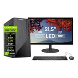 Pc Completo Fácil Intel I5 9400f 8gb Ssd 120gb Monitor 21,5 