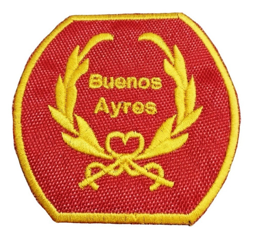 Escudo Parche Bordado Regimiento Patricios Ri1 Hilo Amarillo