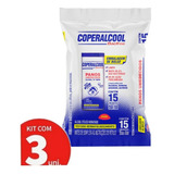 Kit 3 Panos Umedecidos Coperalcool Bacfree 70º Com 15 Unids.