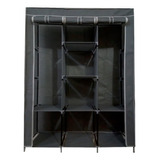 Closet Ropero Armario Armable Reforzado 1.75 M Hogar Color Negro