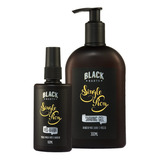 Kit Para Barbebar Shaving Transparente Pós Barba Black Barts