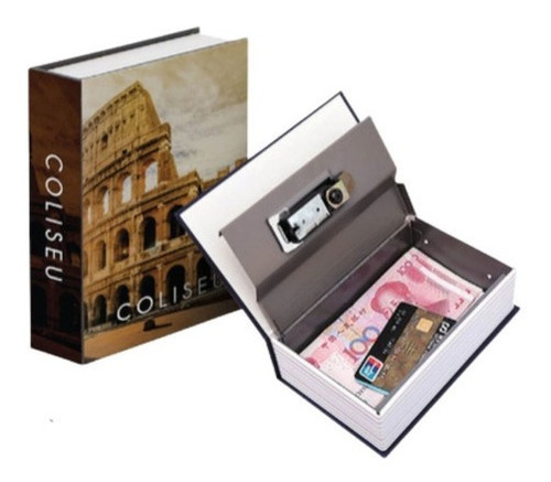 Cofre Escondido Camuflado Formato Livro Porta Joias C/ Chave