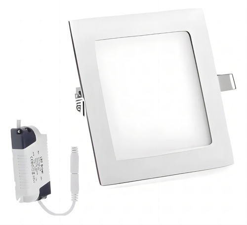 X5 Foco Panel Plafón Led 24w Embutido Cuadrado Luz Frio