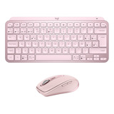 Logitech Combo Teclado Mx Keys Mini + Mx Anywhere 3s Rosado