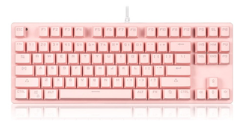 Negro/blanco/rosa Teclado Para Juegos Con Luz Rgb